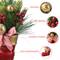 Glitzhome® 14" Christmas Red Boot with Pine Needle & Berry Centerpiece